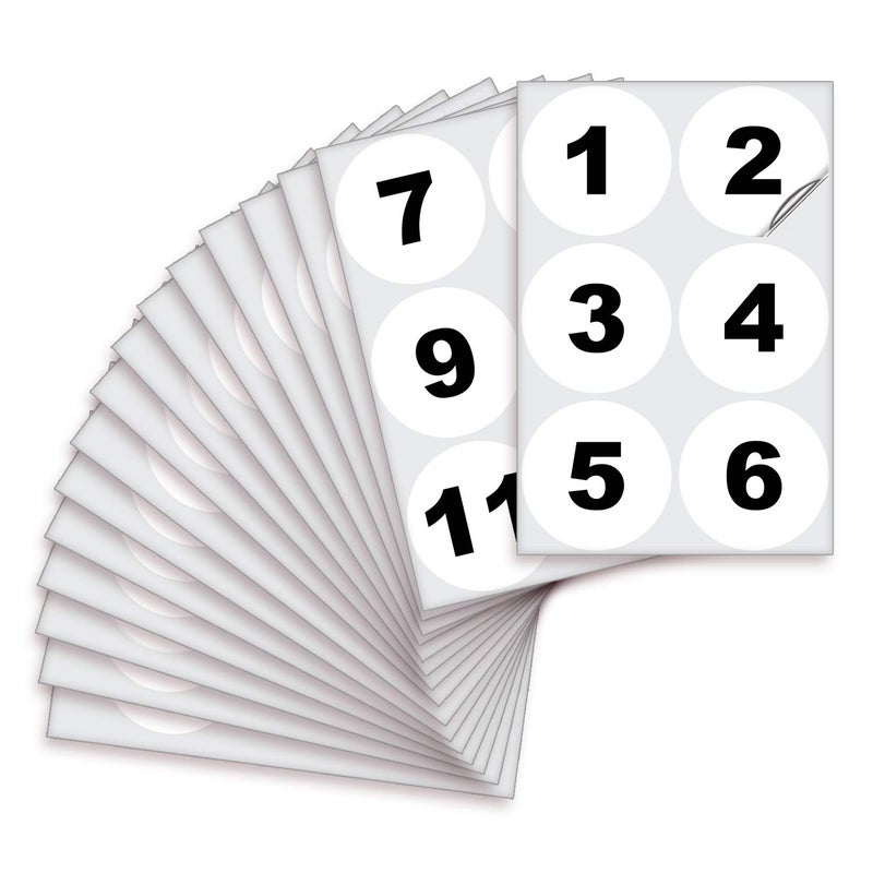 iSYFIX White Consecutive Number Stickers â€“ 1 to 100, 4-inch, 1 Set â€“ Vinyl Self Adhesive Premium Decal, Ideal for Inventory, Storage, Organizing, Boxes, Bins, Toolbox, Lockers & More, Indoor/Outdoor - Image 1